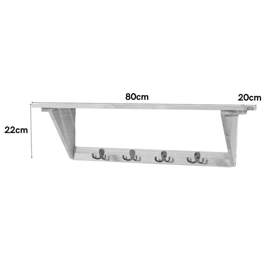 Home Ideas - Hat And Coat Shelf Kit, Pre-sanded Pine (DHD) Image 2