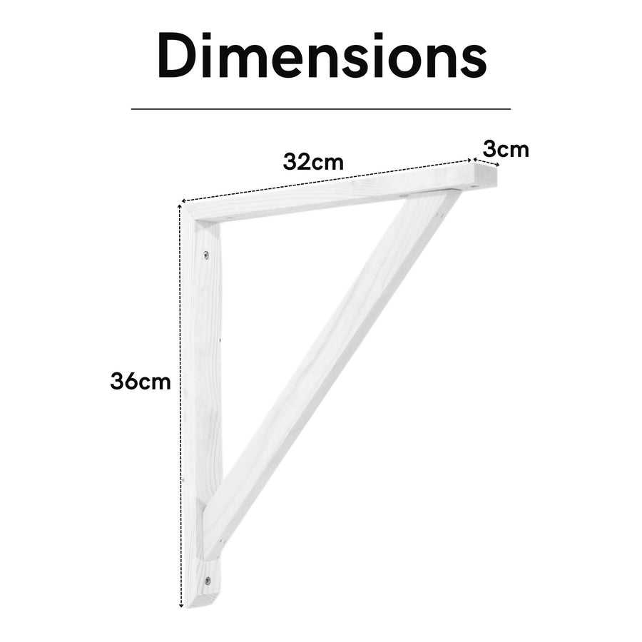Home Ideas - Large Pine Pre Sanded Brackets - Pair (Self Assembly) (DHD) Image 1