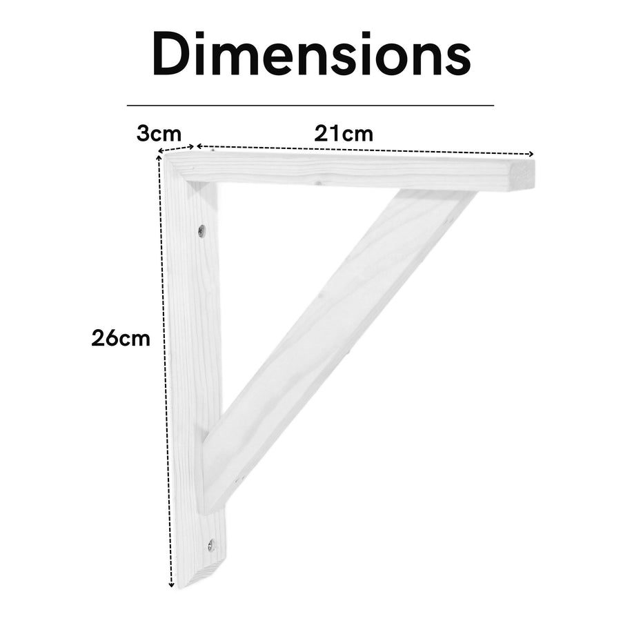 Home Ideas - Medium Pine Pre Sanded Brackets - Pair (Self Assembly) (DHD) Image 1