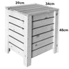 Home Ideas - Narrow Slatted Storage Box With Lid, Pre-sanded Pine (Self Assembly) (DHD) Image 2