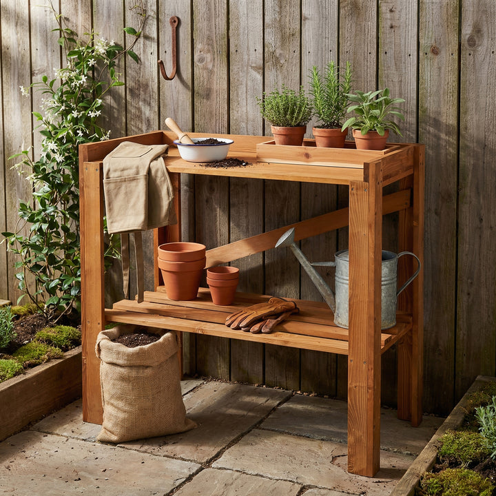 Home Ideas - Potting Table, Outdoor Wax Treated (Self Assembly) (DHD) Image 1