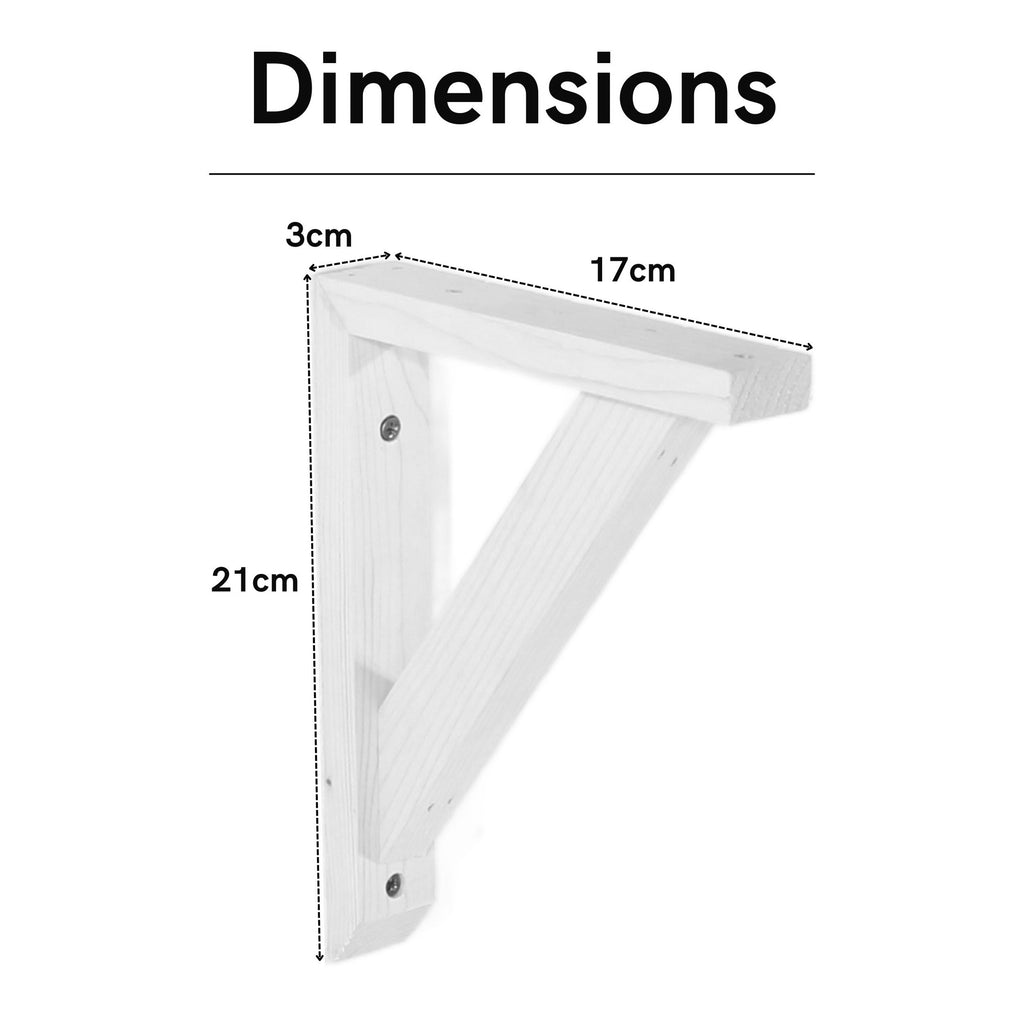Home Ideas - Small Pine Pre-sanded Brackets - Pair (Self Assembly) (DHD) Image 1