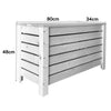 Home Ideas - Wide Slatted Storage Box With Lid, Pre-sanded Pine (Self Assembly) (DHD) Image 2