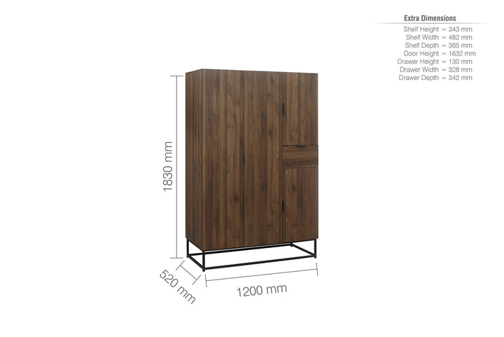 Birlea Houston 4 Door Wardrobe (Self Assembly) (DHD)