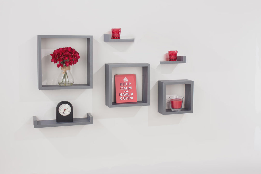 Hudson 6pc Shelf Set Matt Grey (XL)
