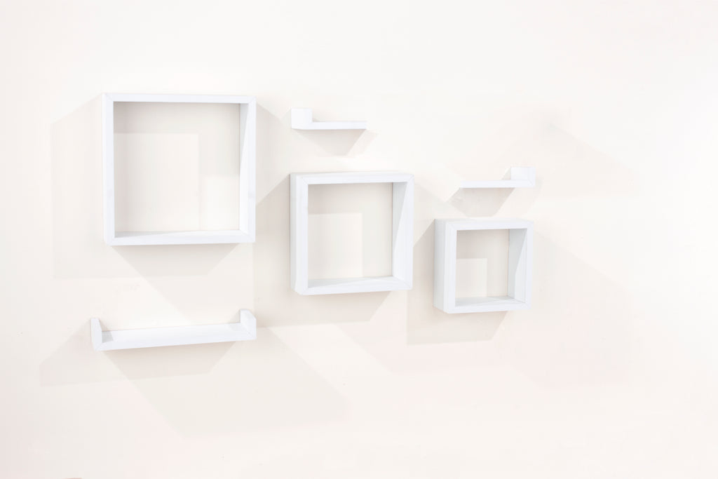 Hudson 6pcs Floating Shelf Kit, Matt White Foil (DHD) Image 1