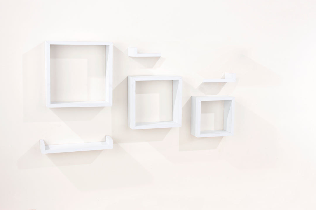 Hudson 6pcs Floating Shelf Kit, Matt White Foil (DHD) Image 1
