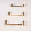 Hudson - Set Of 3 Floating "U" Shape Wall Shelf Kit - Oak (DHD) Image 1
