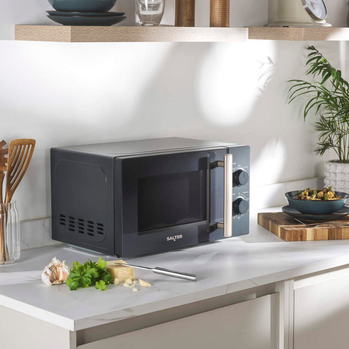Salter Marino 20L Manual Microwave Blue Grey