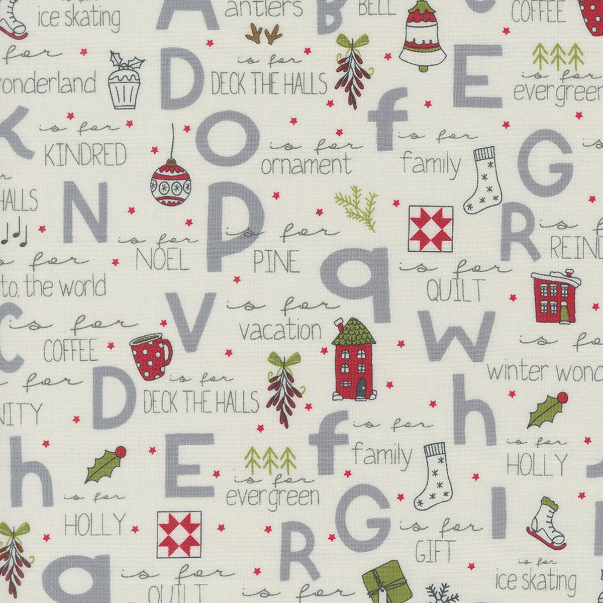 Moda On Dasher vanilla cotton fabric