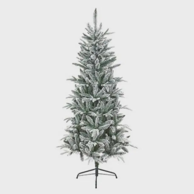 Premier Slim Flocked Lapland Spruce 1.8m Artificial Xmas Tree L180