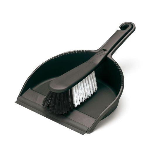Addis Dustpan and Soft Brush Set Black