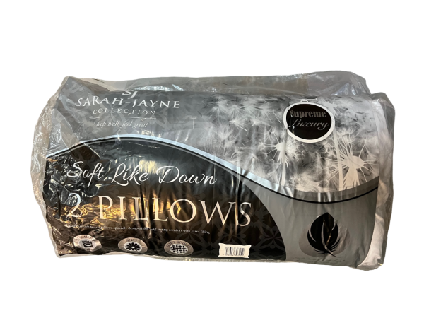 Sarah Jayne Soft Like Down Microfibre Pillow Pair