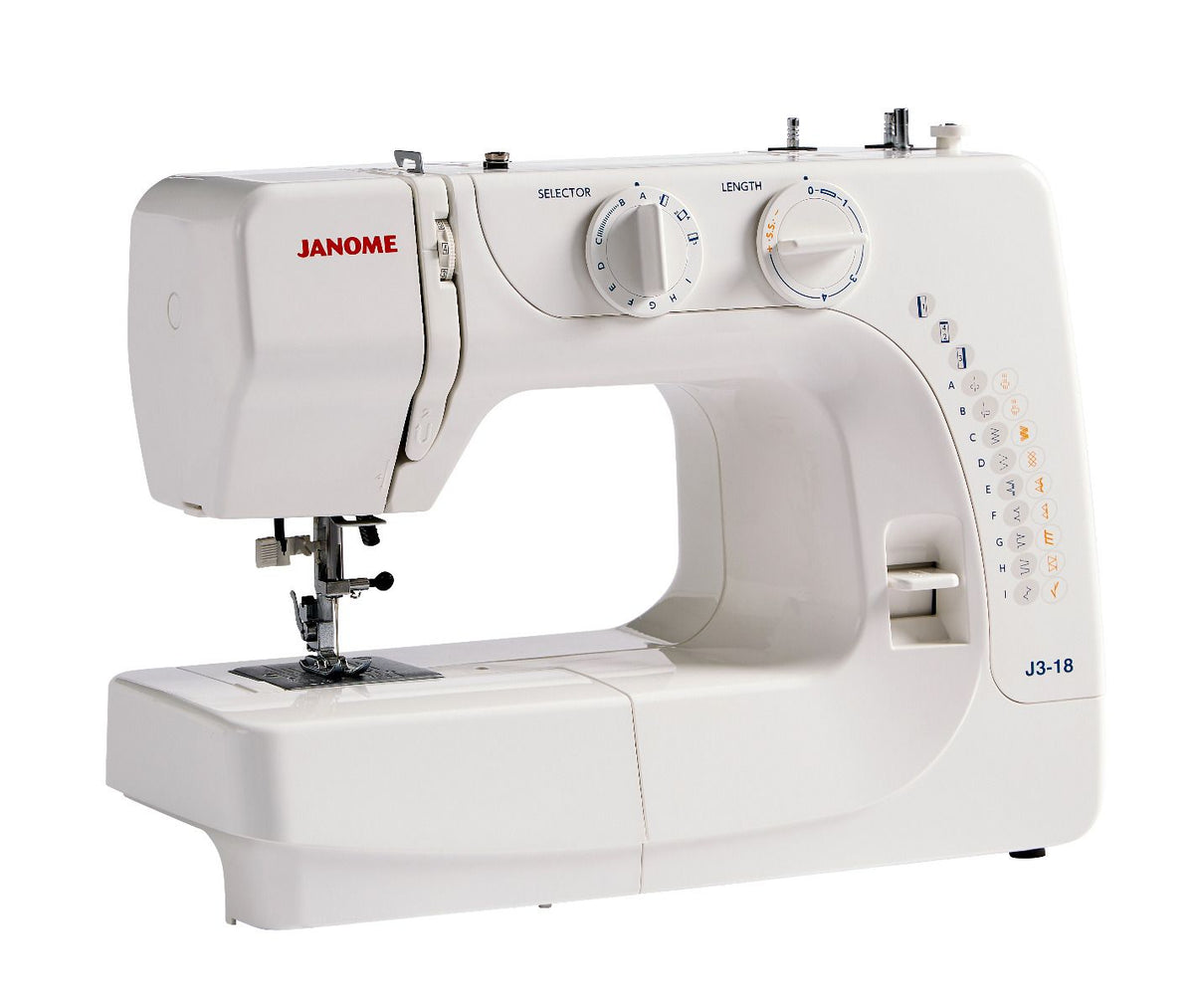 Janome J3-18 sewing machine, additional view