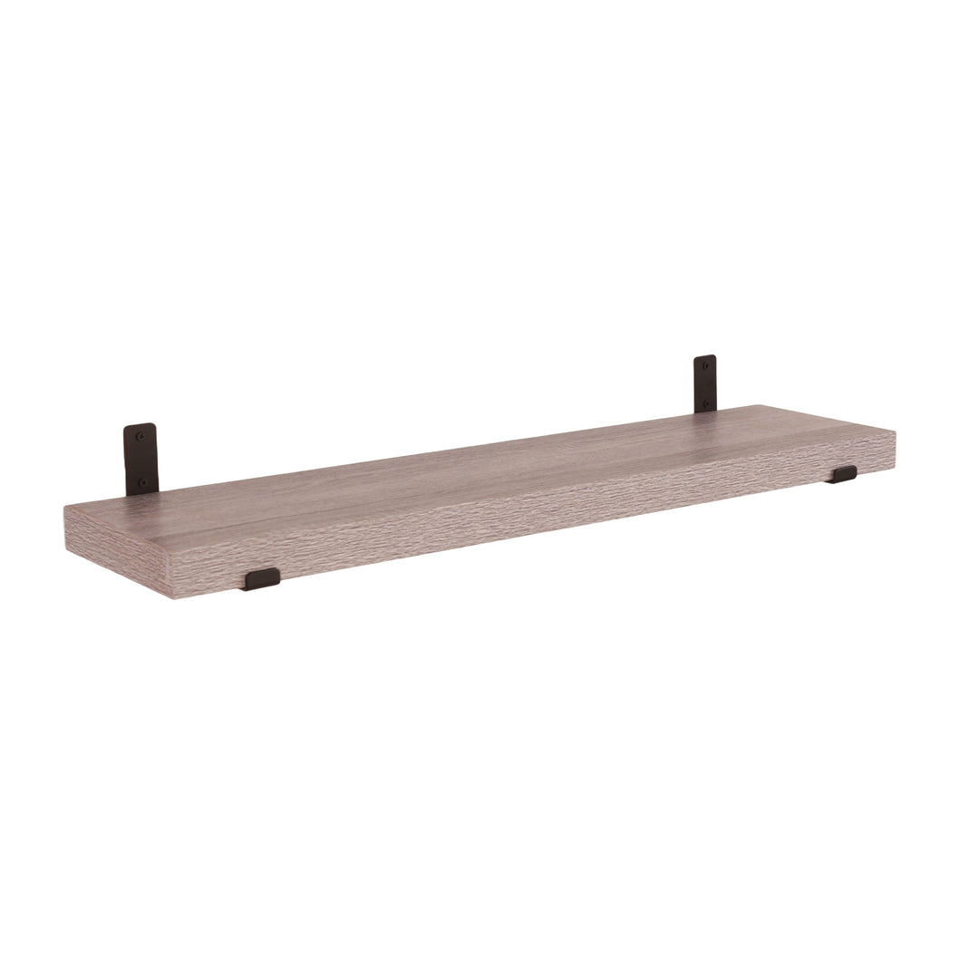 Jackson - 60cm Chunky Shelf With Sit On Brackets - Grey Oak Effect (DHD) Image 1
