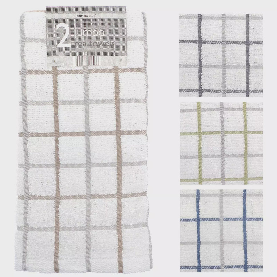 2 Pack Jumbo Tea Towel