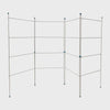 JVL Caravan Indoor/Outdoor Four Panel Folding Clothes Airer Laundry Dryer, Plastic/Metal, White