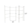 JVL Caravan Indoor/Outdoor Four Panel Folding Clothes Airer Laundry Dryer, Plastic/Metal, White