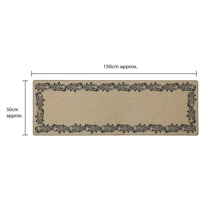 JVL Elegance Runner, Scroll Boarder - 50x150cm