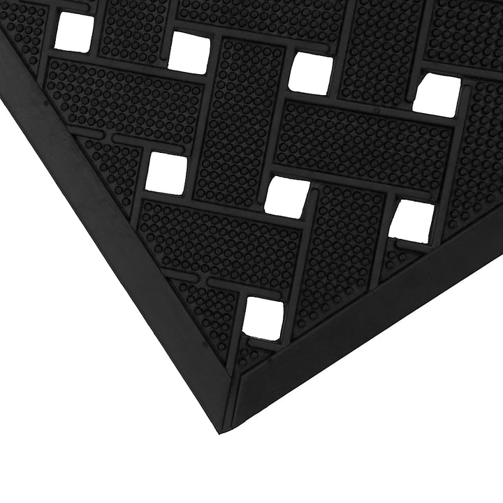 JVL Lattice Scraper Rubber Studs Doormat, 40x70cm