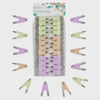 JVL Prism Pack of 24 Soft Touch Clip Pegs