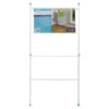 JVL Plastic Caravan Indoor/Outdoor Three Panel Folding Clothes Airer Laundry Dryer, White