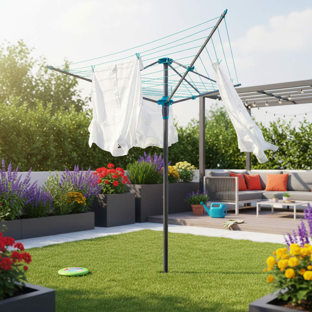 Beldray 30m Rotary Clothes Airer - Grey