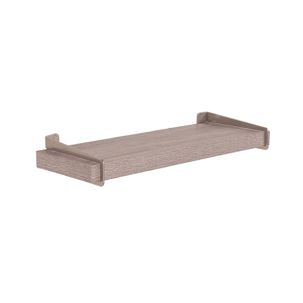 Keer - 60cm Chunky Shelf With Slide On Metal Brackets - Grey Oak Effect (DHD) Image 1