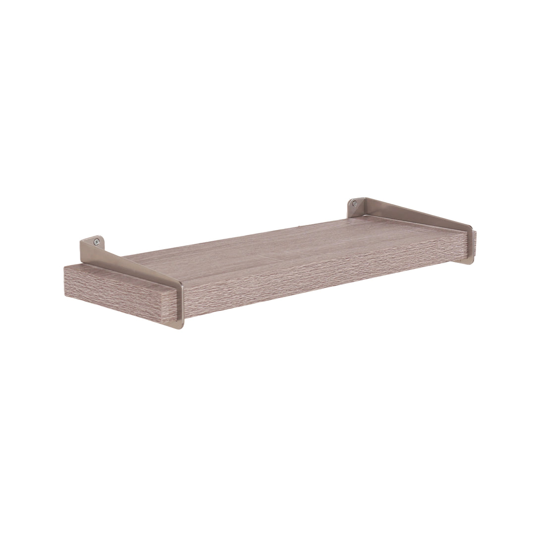 Keer - 60cm Chunky Shelf With Slide On Metal Brackets - Grey Oak Effect (DHD) Image 1