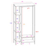Kelly - Oak Effect Open Wardrobe With Side Shelf Storage (DHD) Image 1