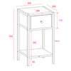 Kelly - One Drawer Compact Bedside Cabinet In Grey Oak Effect With Metal Side Frame (Self Assembly) (DHD) Image 1
