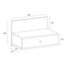 Kelly - Pair Of Kelly White Wall Hanging One Drawer Bedside Cabinets (Self Assembly) (DHD) Image 1