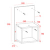 Kelly - Pair Of Kelly White Wall Hanging Open Compact Bedside Tables (Self Assembly) (DHD) Image 1