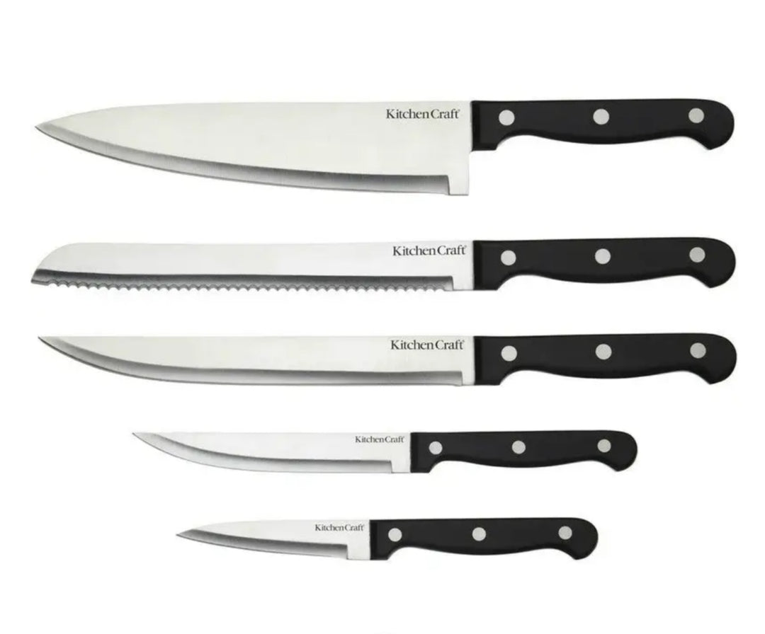 KitchenCraft 6 Piece Knife Set and Block