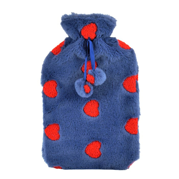 Sweetheart Plush Hot Water Bottle 2 Litre Blue