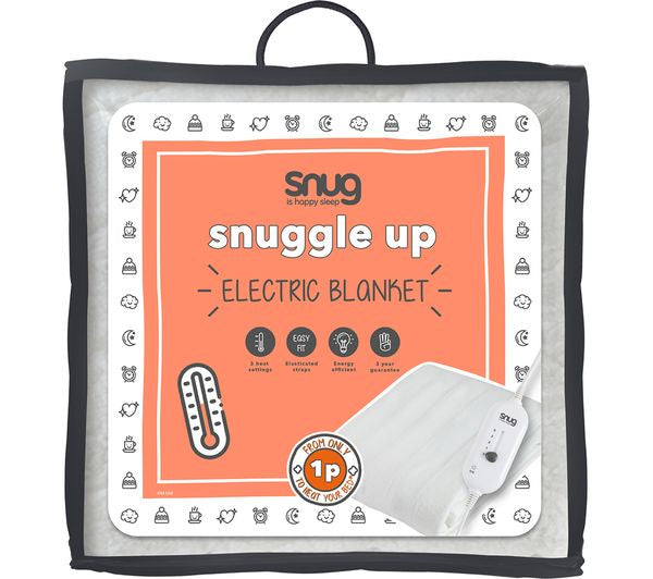 Snug Snuggle Up Electric Blanket Single - Heated Electric Underblanket