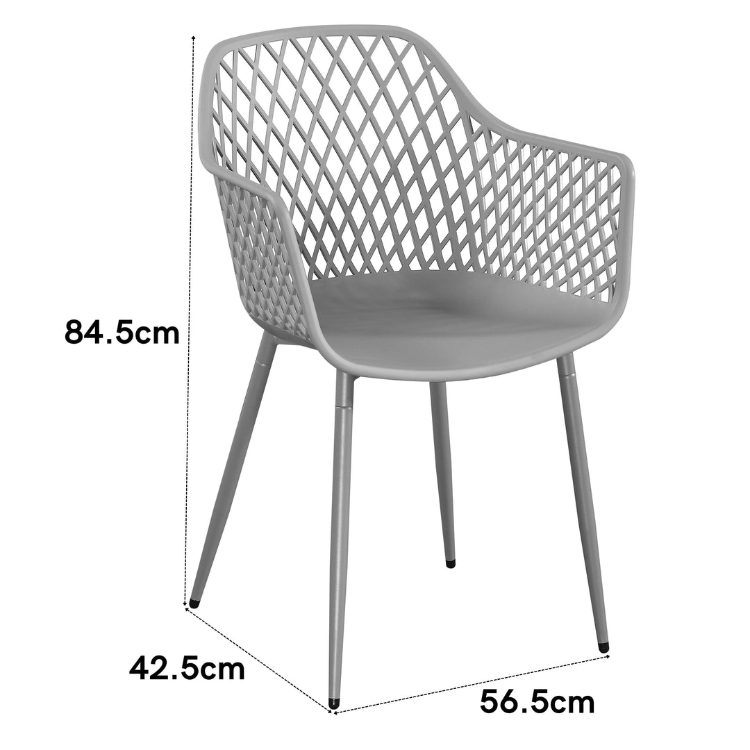 Lattice Bistro UV Arm Chair Moss Green (pair) (Self Assembly) (DHD) Image 2