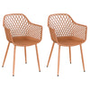 Lattice Bistro UV Arm Chair Terracotta (pair) (Self Assembly) (DHD) Image 1