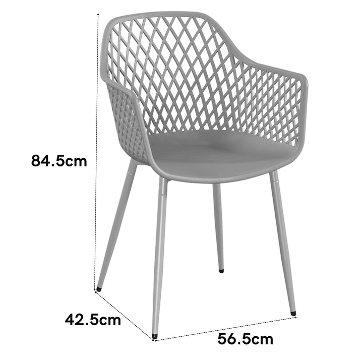 Lattice Bistro UV Arm Chair Terracotta (pair) (Self Assembly) (DHD) Image 2