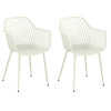 Lattice Bistro UV Arm Chair White (pair) (Self Assembly) (DHD) Image 1