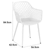 Lattice Bistro UV Arm Chair White (pair) (Self Assembly) (DHD) Image 2
