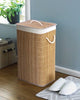 Eco Friendly Natural Bamboo Laundry Hamper with Lid 40x30x60cm - Natural