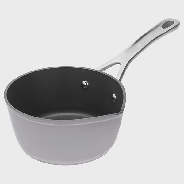 Laura Ashley Forged Aluminium Non-stick Milk Pan / Sauce Pan 16cm - Dark Dove Grey