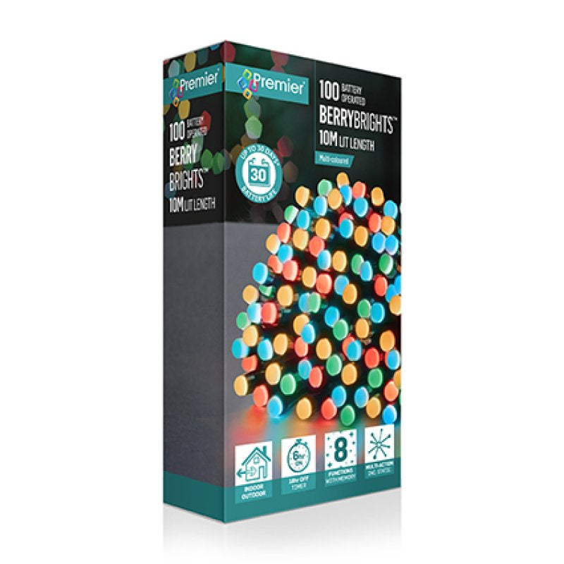 Premier 100 Multi-Action Battery Operated BerryBrights with Timer Multi