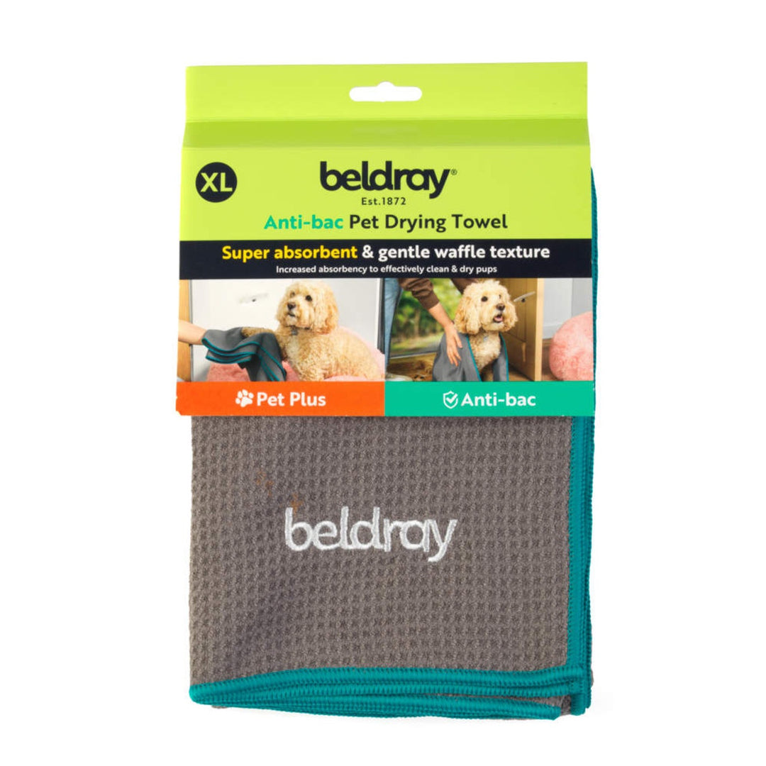 Beldray Pet Plus Antibac Waffle XL Dog Drying Towel 70x100cm