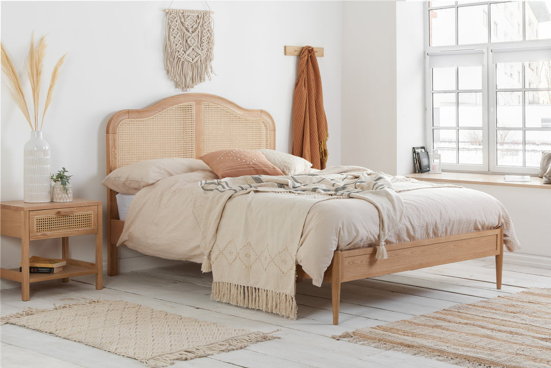 Birlea Leonie Rattan Bed (Self Assembly) (DHD)