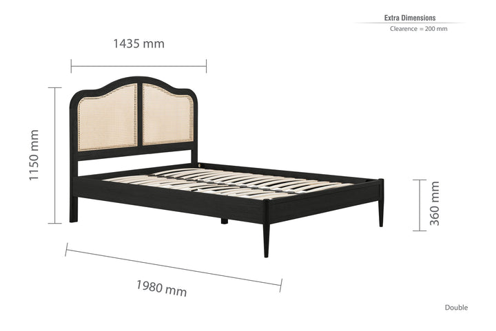 Birlea Leonie Rattan Bed (Self Assembly) (DHD)