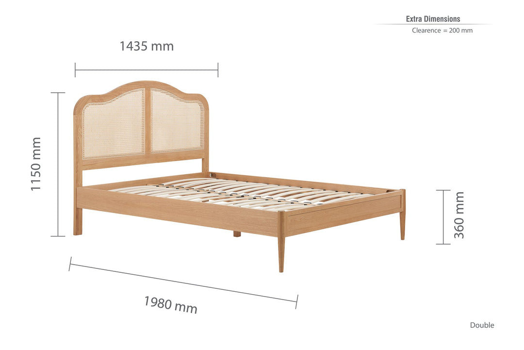 Birlea Leonie Rattan Bed (Self Assembly) (DHD)