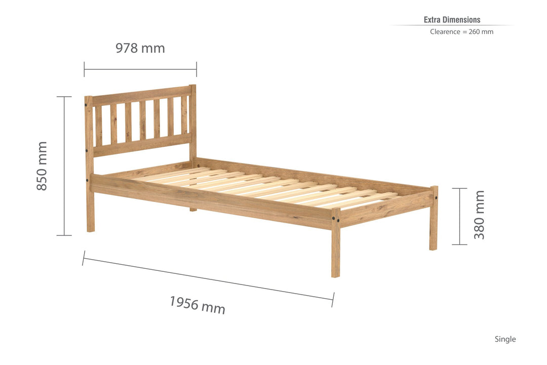 Birlea Lisbon Bed (Self Assembly) (DHD)