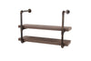 Loft Double Wall Shelf With Pipe Design Brackets (DHD) Image 1